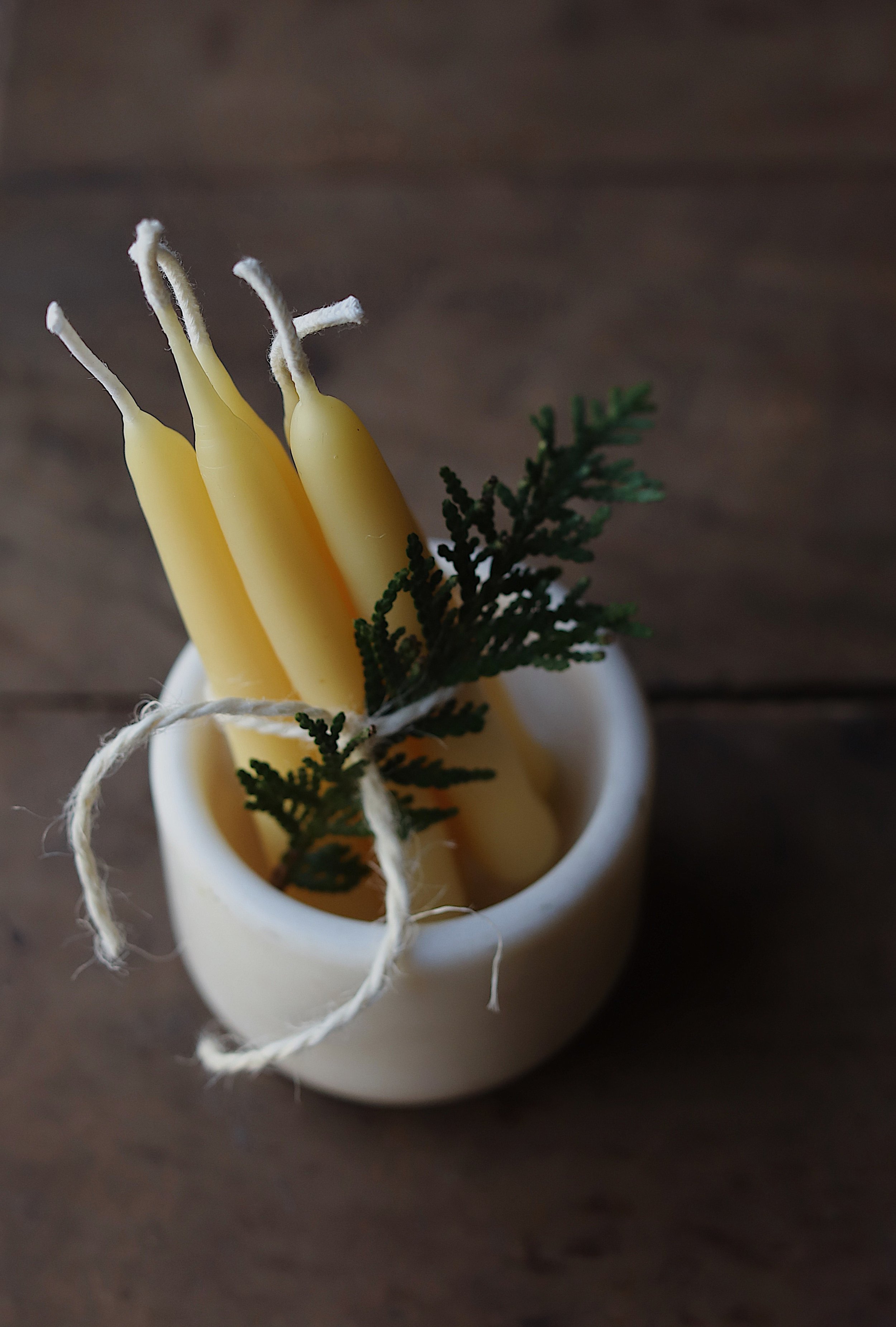 Hand dipped Beeswax Candles simply living well